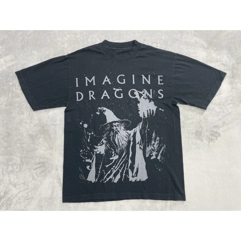 Imagine Dragons T Shirt Unisex Small Black Loom World Tour 2024 Wizard Graphic